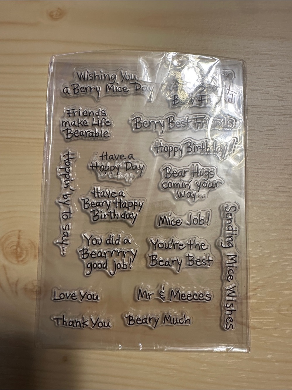 Clear Sentiment Stamps - Black
